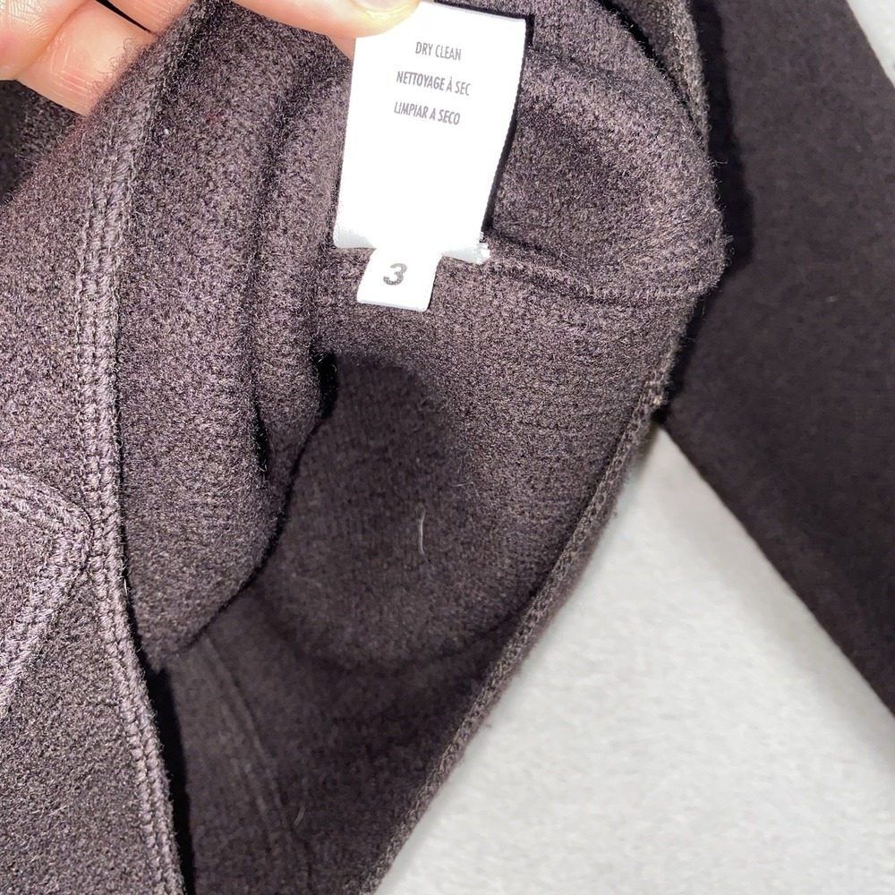NWT Petite Sophisticate Double Breasted Wool Jacket Women's 3 Brown Quiet Luxury - Picture 7 of 8